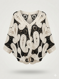 Oversized Paisley Lace Contrast Crochet Cardigan