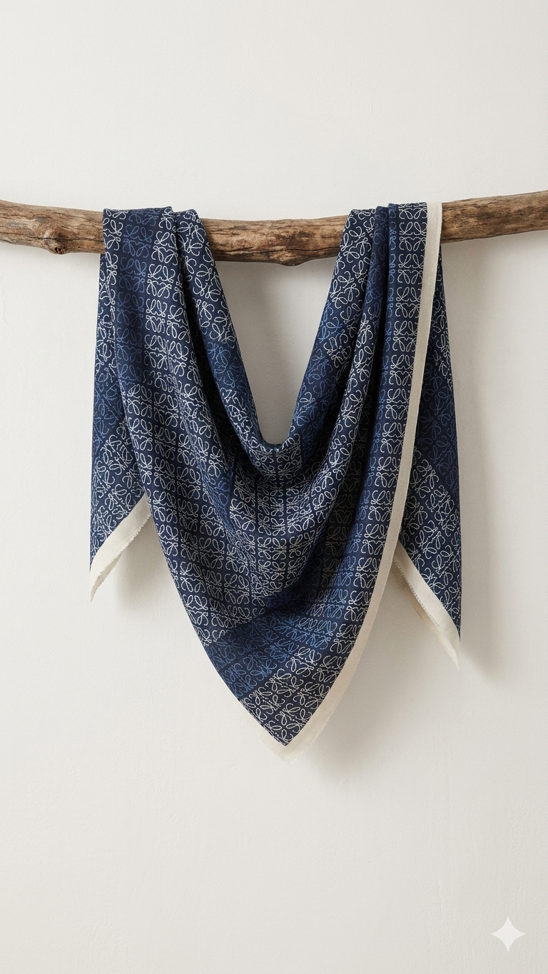 All-Over Anagram Silk-Blend Scarf