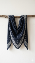 Polka Dot and Paisley Mixed-Print Silk Scarf