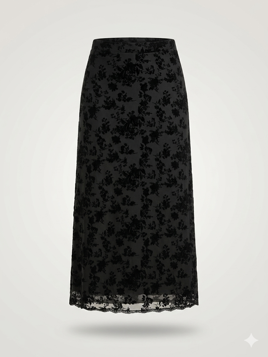 High-Waisted Satin Maxi Skirt