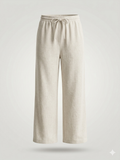 High-Waisted Wide-Leg Linen Trousers