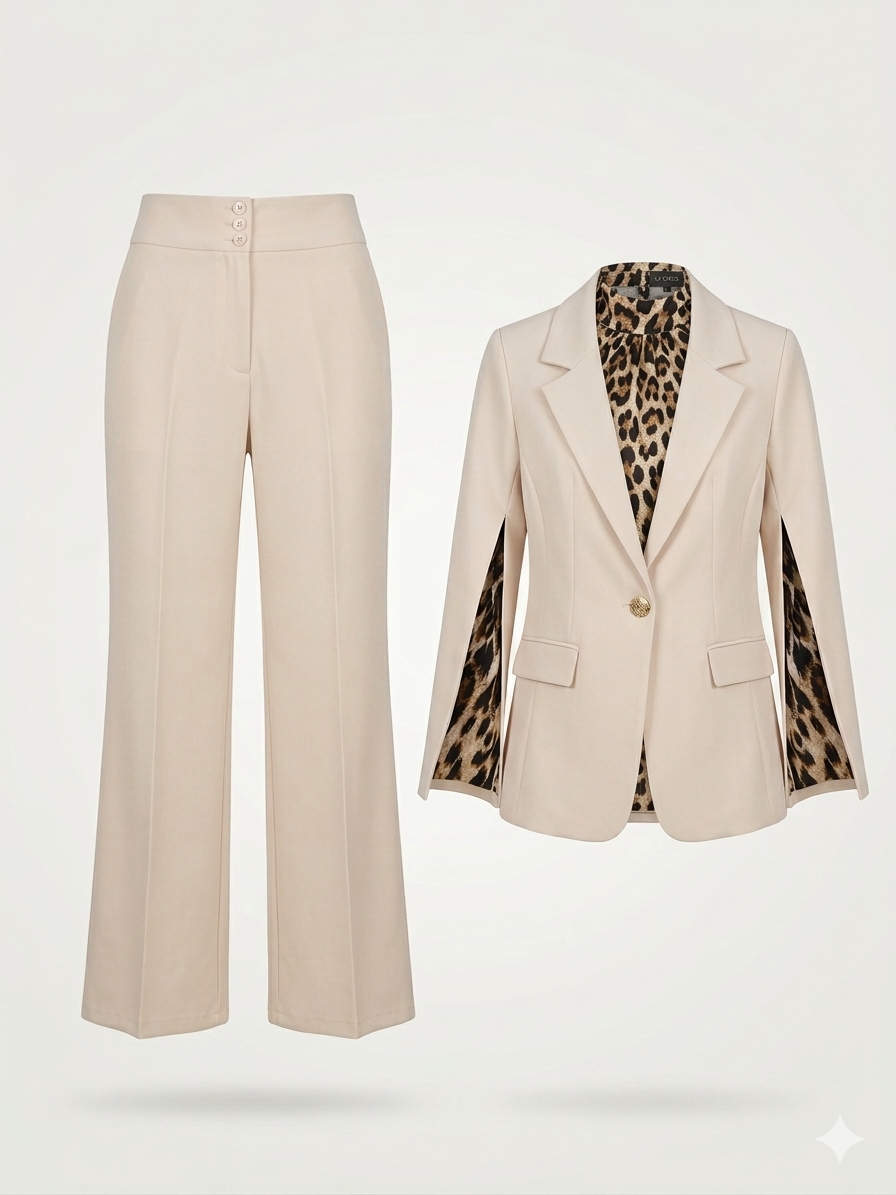 Two-Piece Striped Seersucker Resort suit